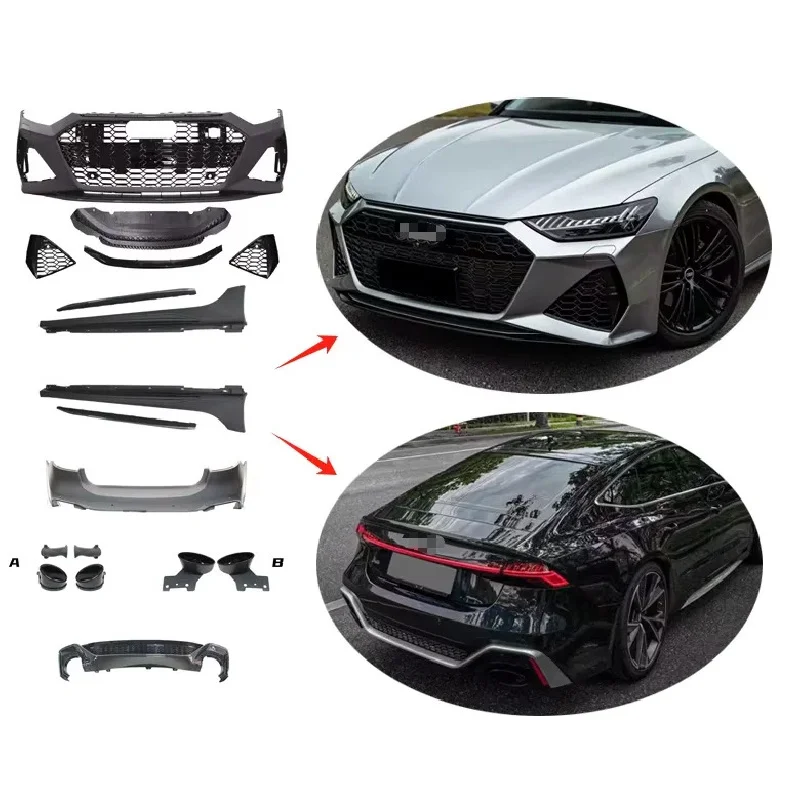

Full Body Kit A7 2019-2021 Upgrade RS7 New Model Front Bumper Rear Bumper Side Skirt Classic Auto Parts