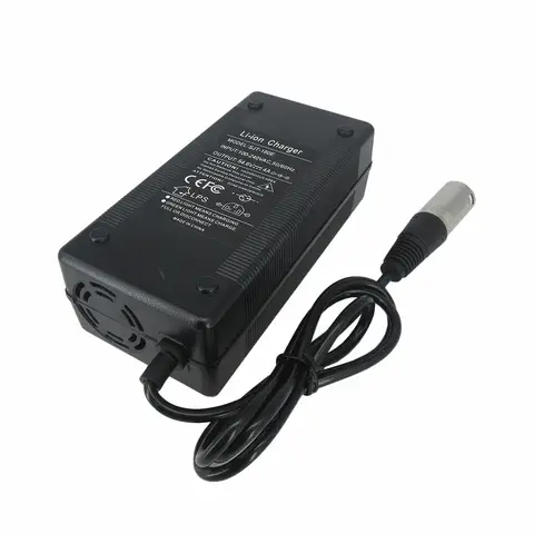 48V 4A Li ion Charger 54.6V 4A XLR For 13S 48 Volt Lithium Battery Charger with fan XT60 DC GX16 Connector