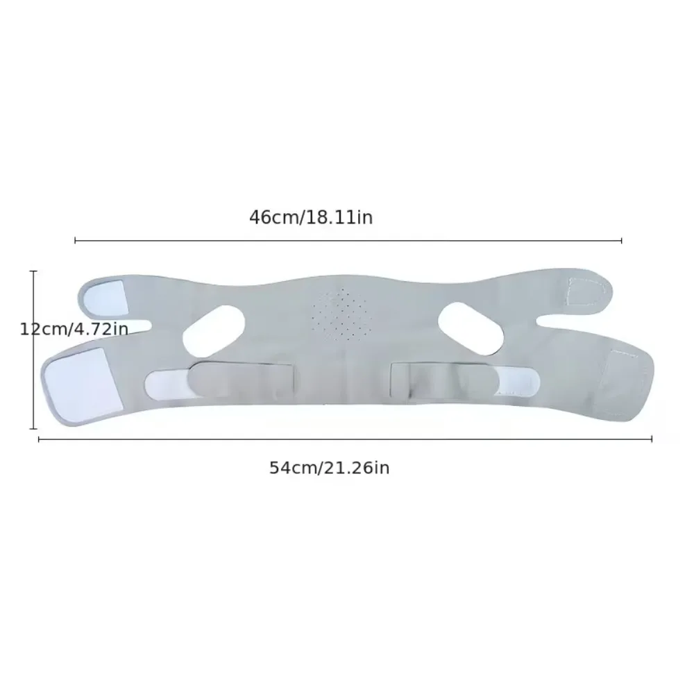 أداة رفع كفاف الوجه للذقن المزدوجة، حزام وجه أرجواني مرن قابل للتنفس، أشرطة قابلة للتعديل، أداة العناية بتجاعيد الرقبة #6