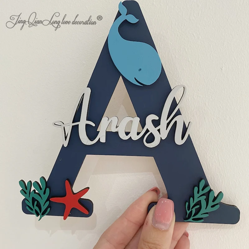 Custom Personalised nursery name sign, kids bedroom door sign, wall name plaque, wooden cot name signage, toy box letters, child