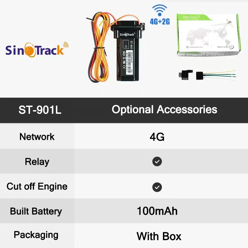 (2pcs per set)2G/4G Gps Tracking Device for Vehicle Real Time Traceur Gps Pour Voiture Gps tracker With relay with Free Software