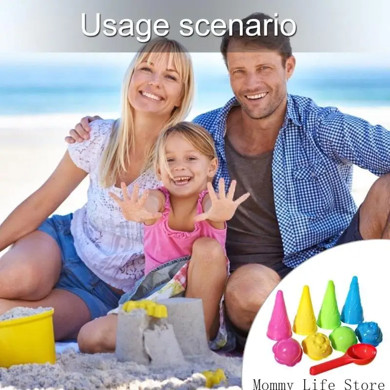 Kids Beach Ice Cream Mold Sand Toy Game Game Game Mall ชายหาด Maker Maker Maker Beach Beach Toy Accessories อุปกรณ์เสริมของเล่น