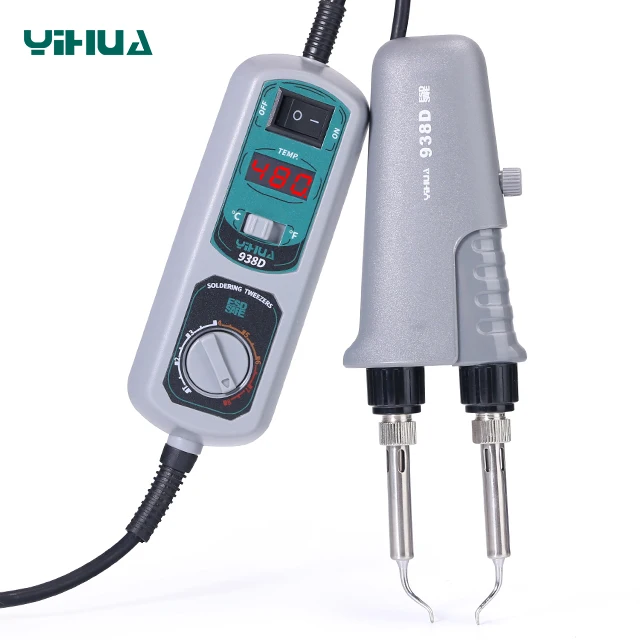 YIHUA 938D Portable Tweezers Soldering Station 110V 220V Soldering Iron Station Chip Desoldering Kit Set SMD Welding Equipment
