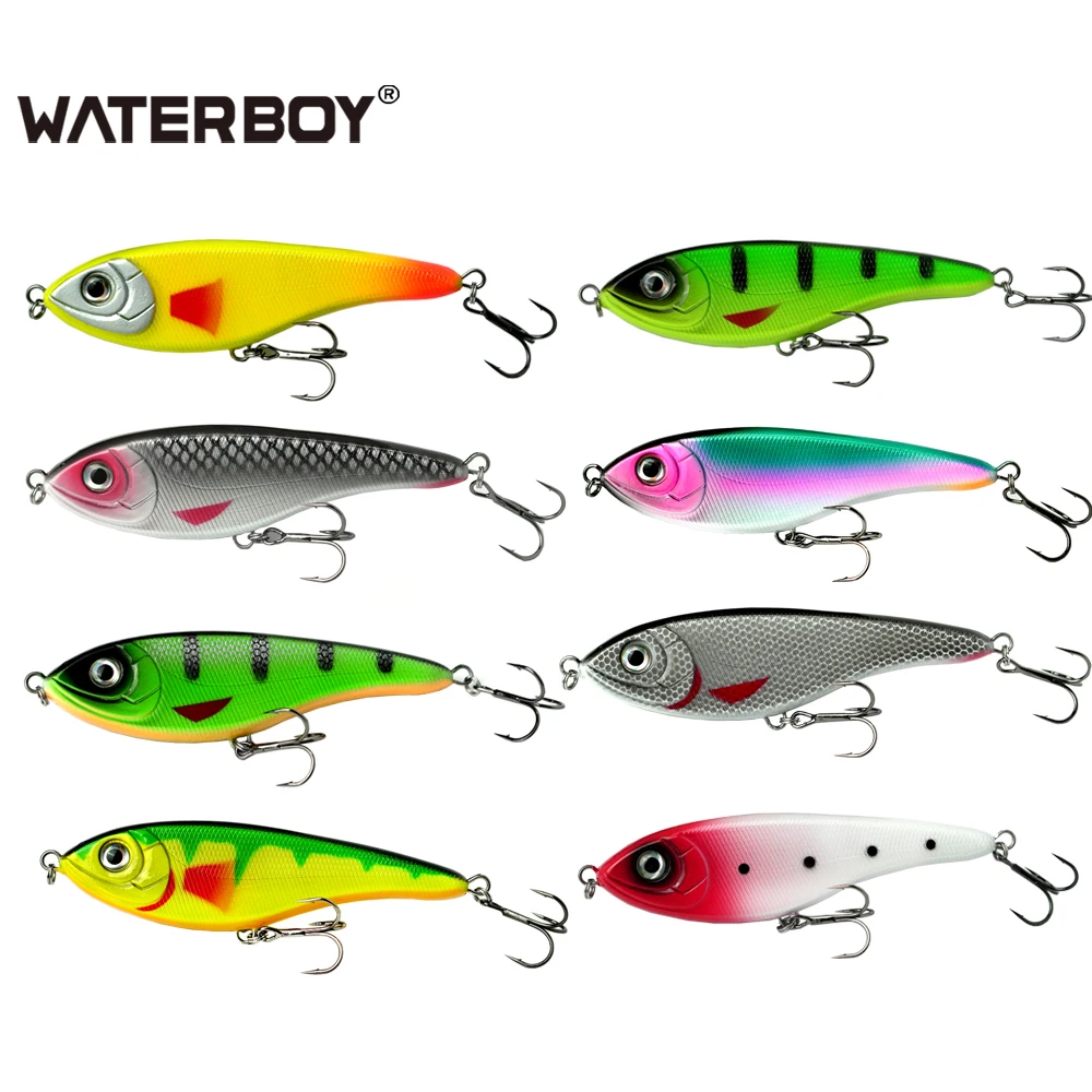 10cm12cm Jerkbait Fishing Lures Musky Loud Sound Pencil Baits Pike Lure Slow Sinking VIB Artificial Wobblers Pesca Leurre Perch