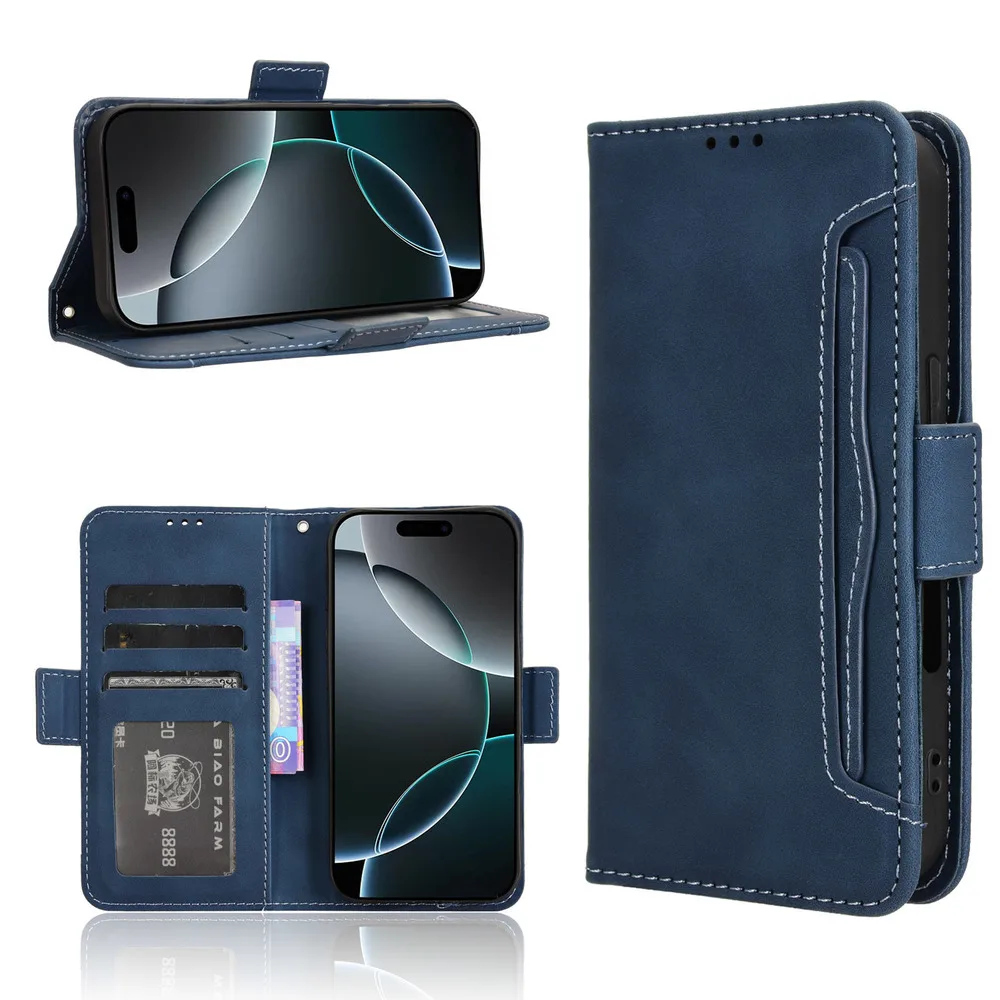 Wallet Cases For iPhone 16 / 16 Pro / 16 Pro Max / 16 Plus Leather Case, Magnetic Closure Book Flip Cover, Mobile Phone Bags image 4