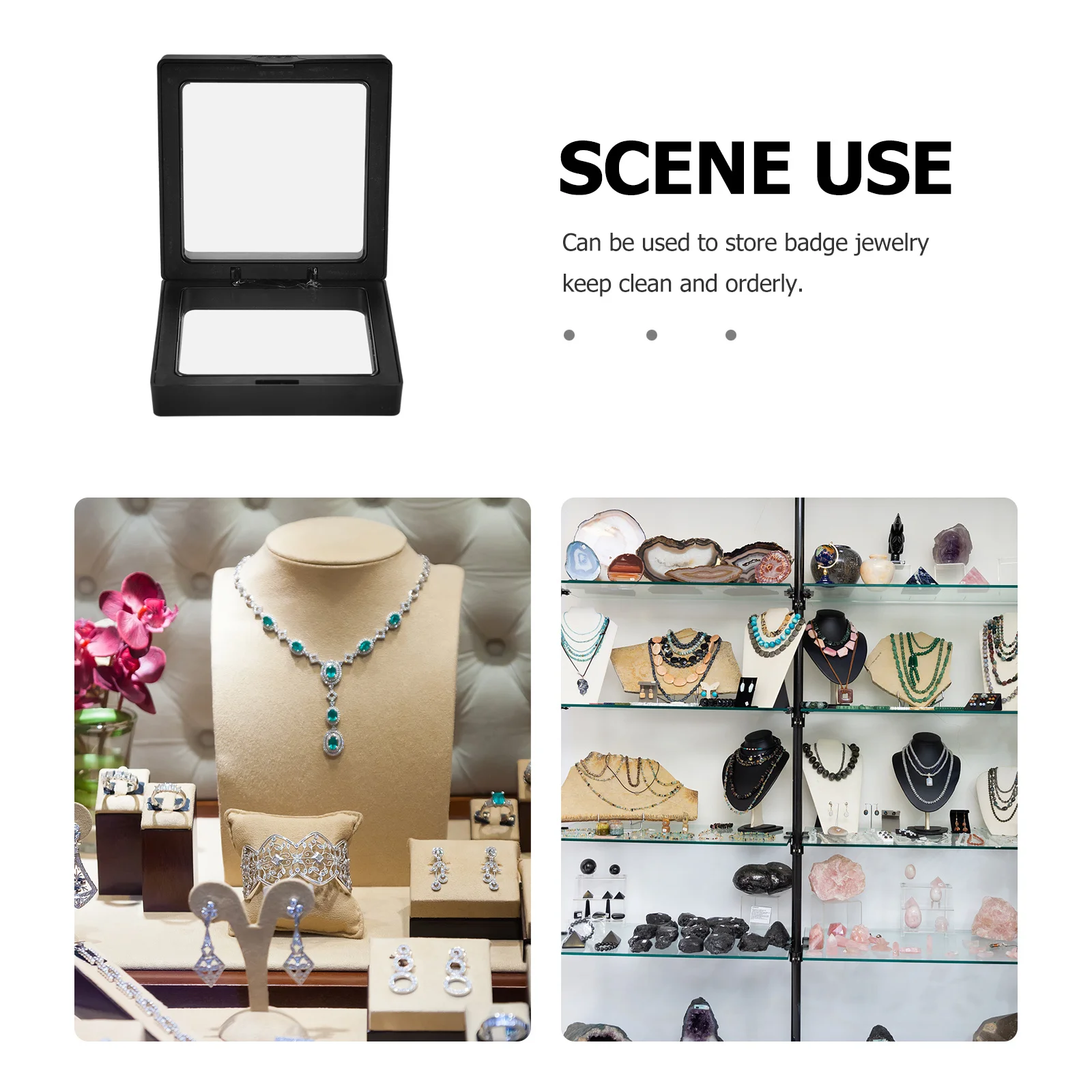 

10Pcs Pe Box for Jewelry Clear Film Organizer for Rings Necklaces Efficient Storage Display Case