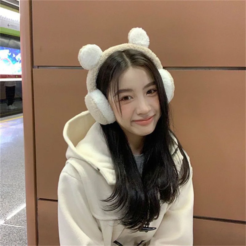 Cute Mouse Ears Earmuffs Winter Warm Windproof Practical Ear Protect Muffs Woman Fashion Popular Clothes Accessories