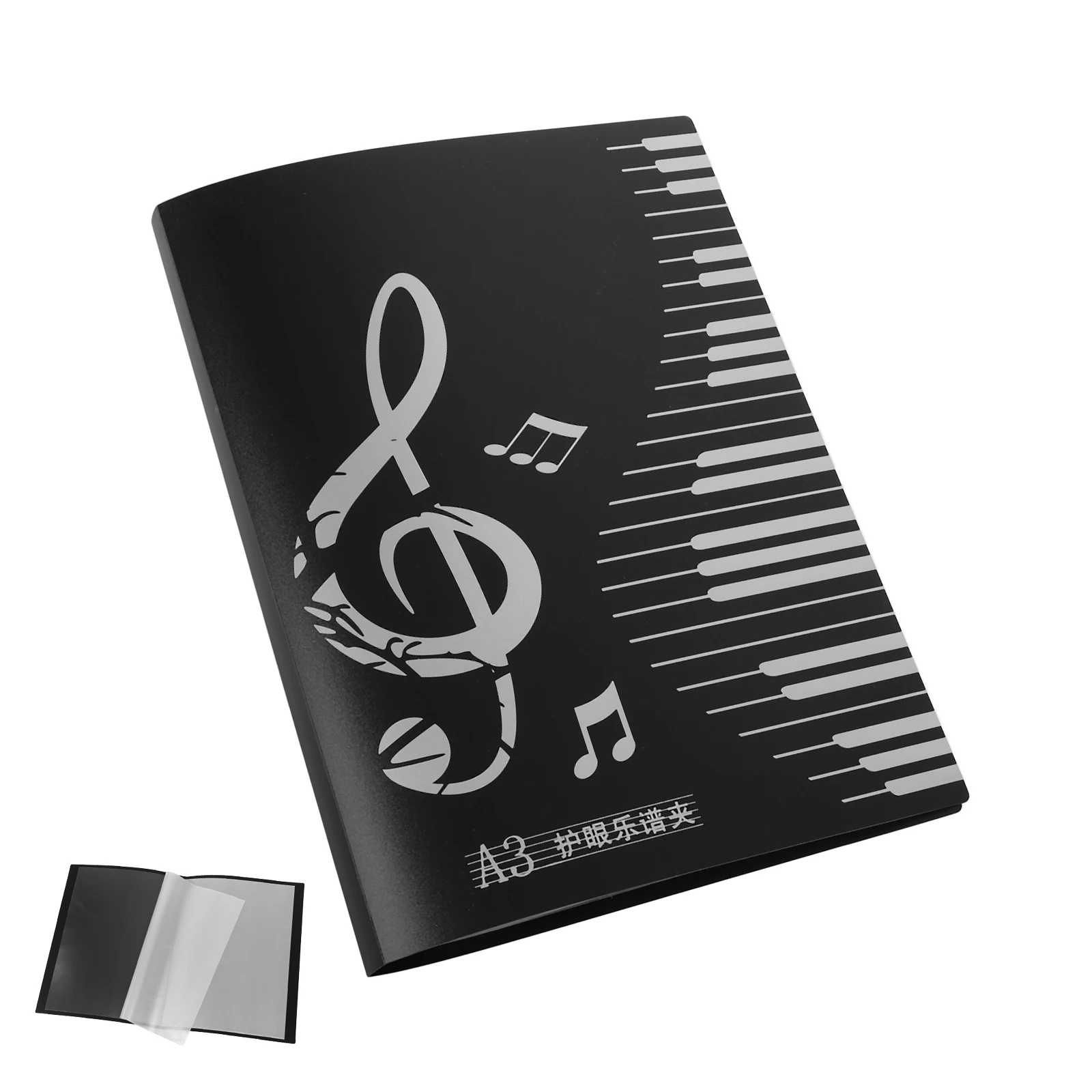 

A3 Music Score Folder for Piano Books Strong Plastic Portable Choir Sheet Holder Organizing Protecting Band Flip Folders Storage