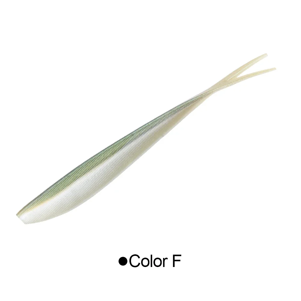RoseWood 2" 3" 4" Soft Jerk Minnow Angelköder Swimbait Shad Drop Shot SoftBait Split Tail für Bass Forelle Pike Walleye Pesca