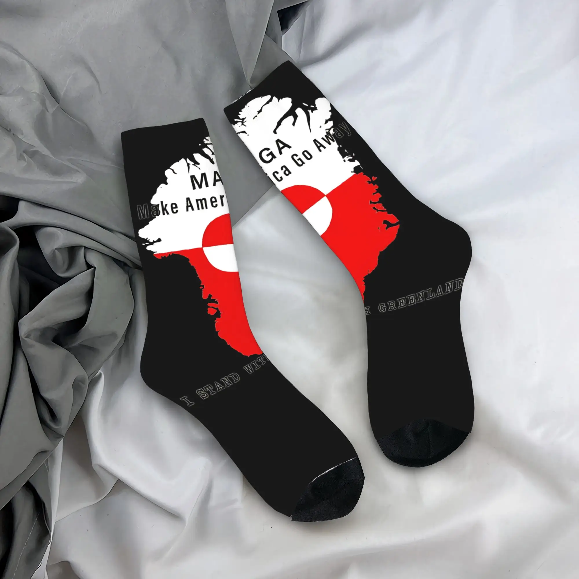 

Забавные носки для мужчин и женщин «Hands Off Greenland Is Not For Sale» MGGA, милые, высококачественные, всесезонные