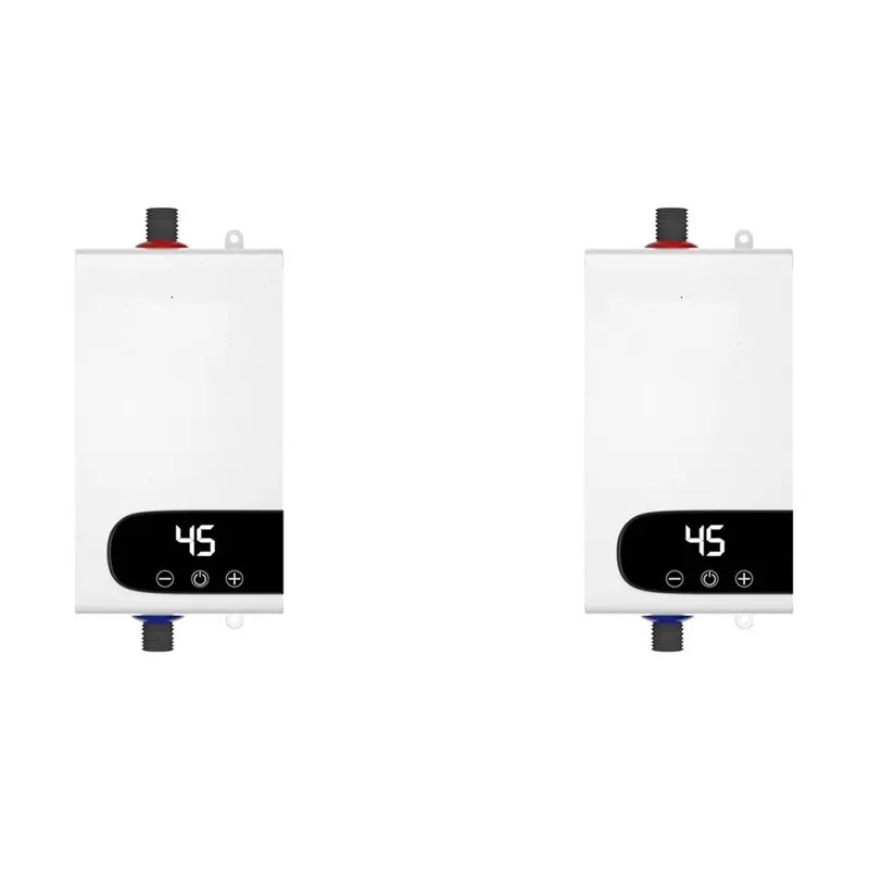 

2X 4500W Electric Water Heater - Fast Instant Heating Small Electric Water Heater Constant Temperature EU Plug-B61B