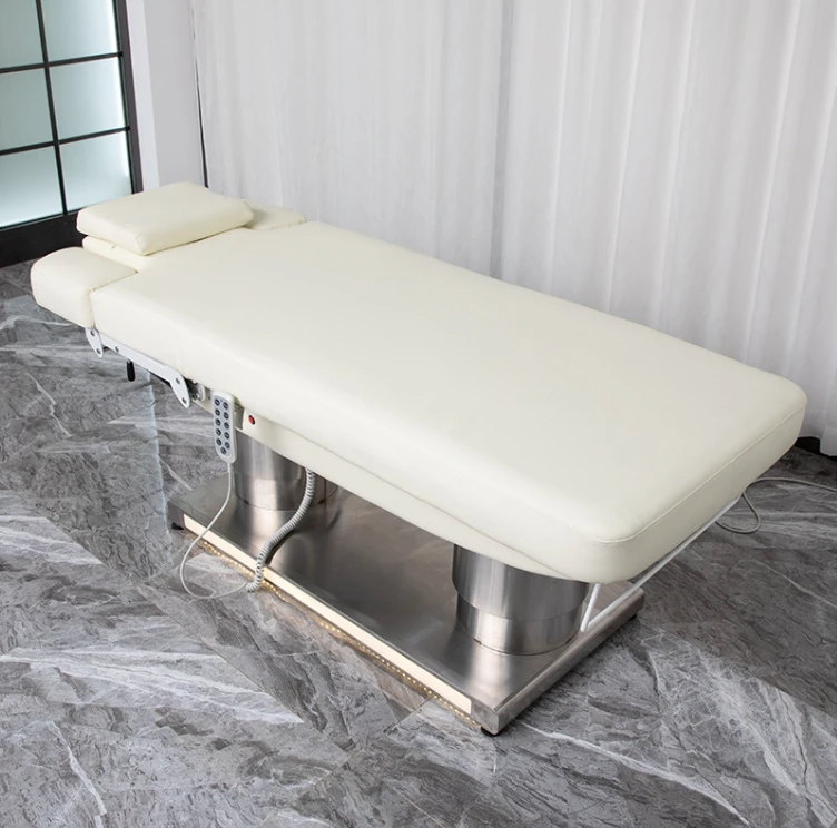 Electric Beauty Bed with Intelligent Heating, Stainless Steel Surgery Injection Bed, Multifunctional Esthetician Spa Table