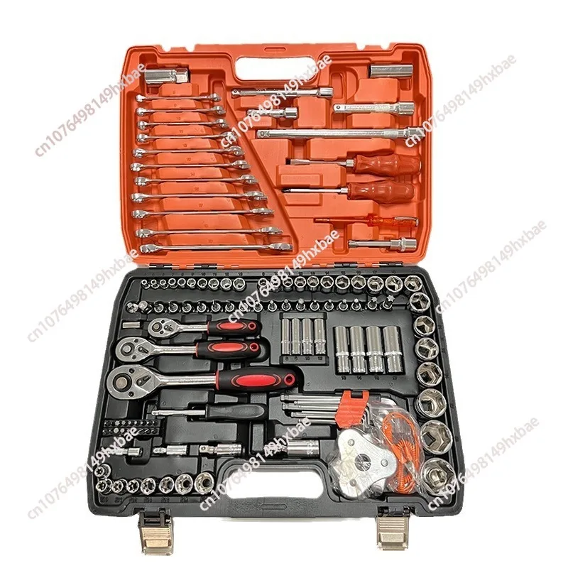 Auto repair tool 121-piece set, multi-specification socket wrench combination tool, home maintenance machine repair set