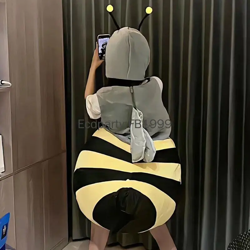 الكبار الاطفال مضحك القرش النحل تأثيري حلي الكبار هالوين يمكن ارتداؤها أفخم أكمام عودة الجناح قبعة دعوى الحيوان تأثيري وتتسابق