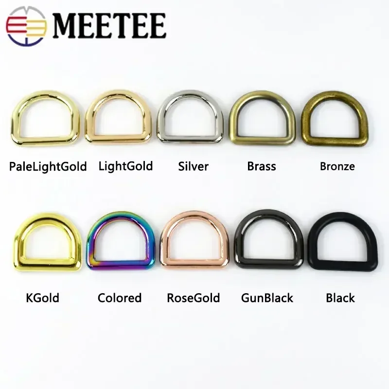 10pcs Meetee 10-50mm O D Ring Metal Buckles Backpack Strap Belt Dog Pet Collar Webbing Clasp DIY Leather Craft Bags Accessories