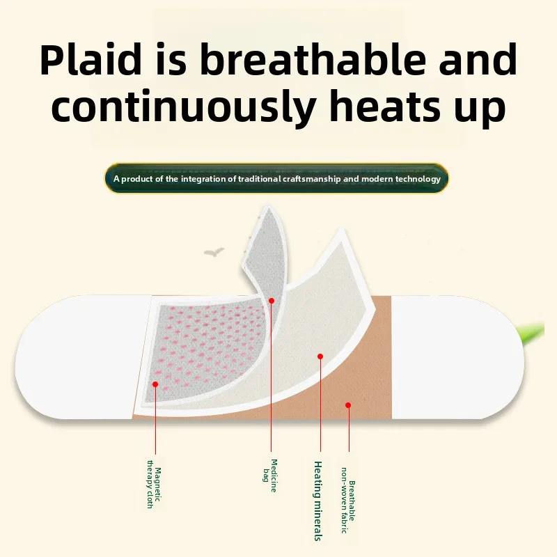 Samonagrzewające się plastry z moxa - ziołowa terapia parą na szyję, kolana i brzuch, przenośne ciepłe ulgi, z dodatkiem piołunu