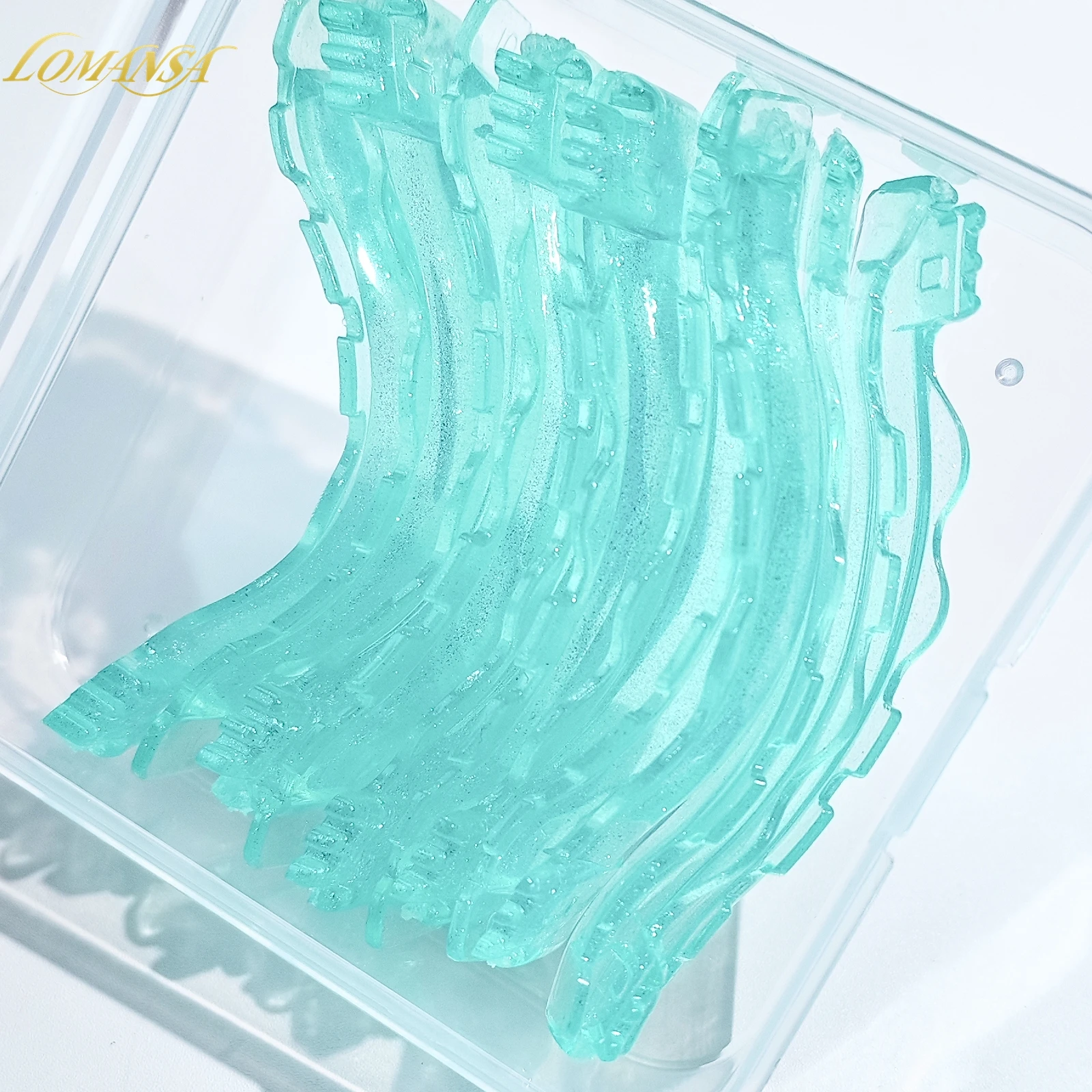 Lomansa 12Pcs C Curl Silicone Eyelash Perm Pads Sticky Lashes Rod Shield Lifting 3D Eyelash Curler Accessories Lash Lifting Tool