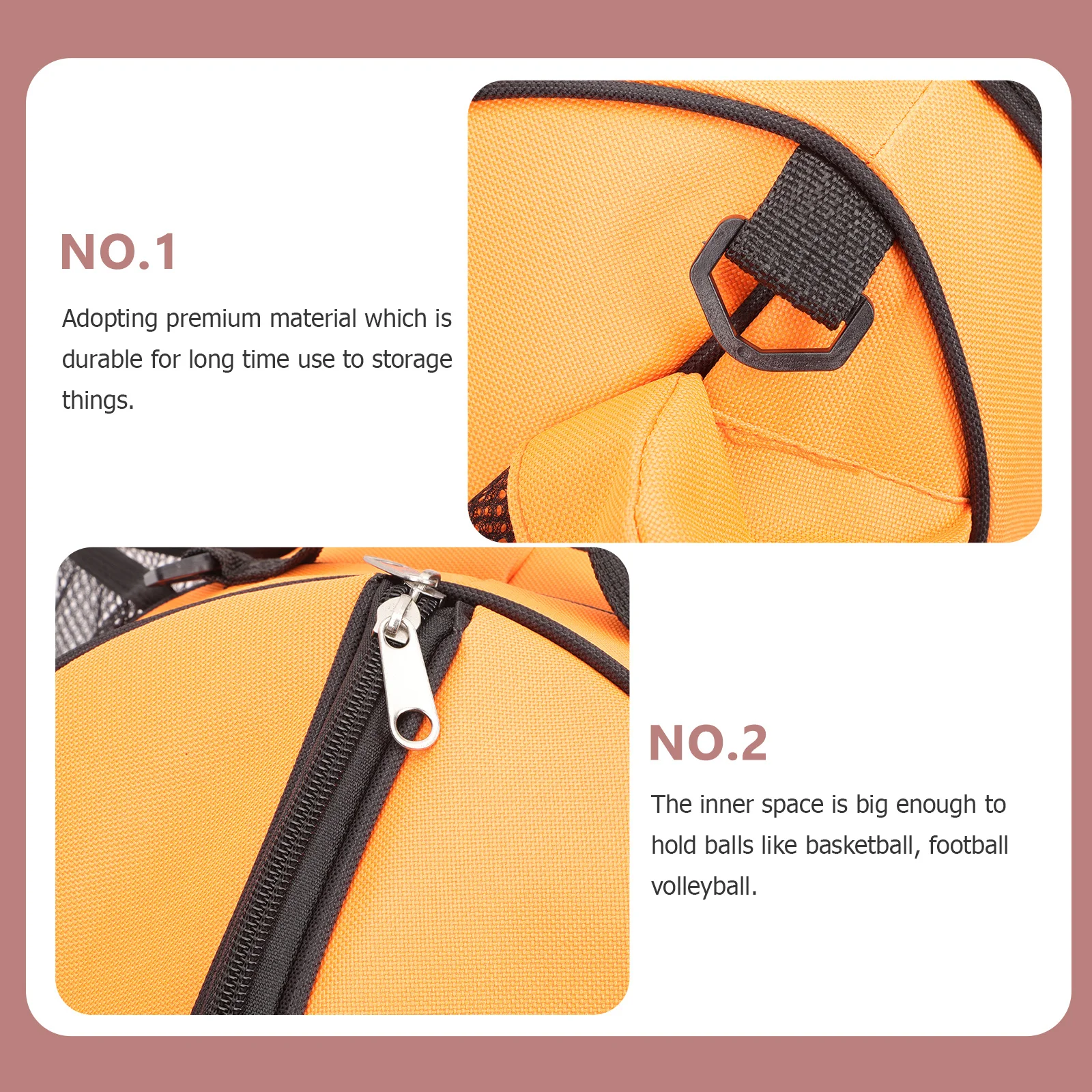 1Set Basketball Storage Bag Oxford Cloth Large Capacity Sports Backpack Convenient Portable Volleyball Football Holder