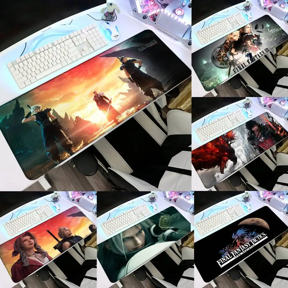 F-Final Fantasy VII Rebirth Mouse Pad Rubber Thicken Overlock Gaming Table Mat Office Computer Keyboard Pad PC Mousepad