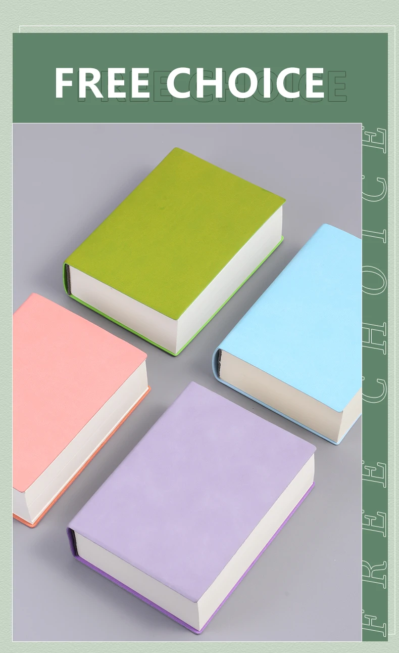 720-seitiges leeres Innennotizbuch, weiche Kunstlederoberfläche, minimalistisches Zeichenbuch, ultradickes Notizbuch, kleines und frisches DIY – Detail 6