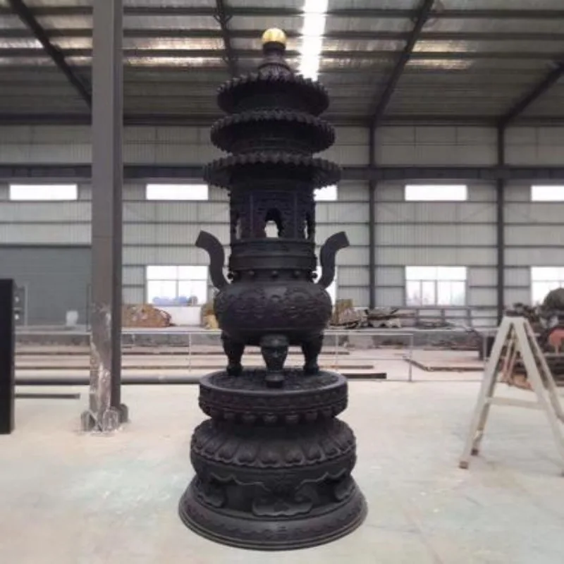 Forbidden City  Incense  Flat  Baoding Brass    Pure Copper    Burner Outdoor  Incense Burner