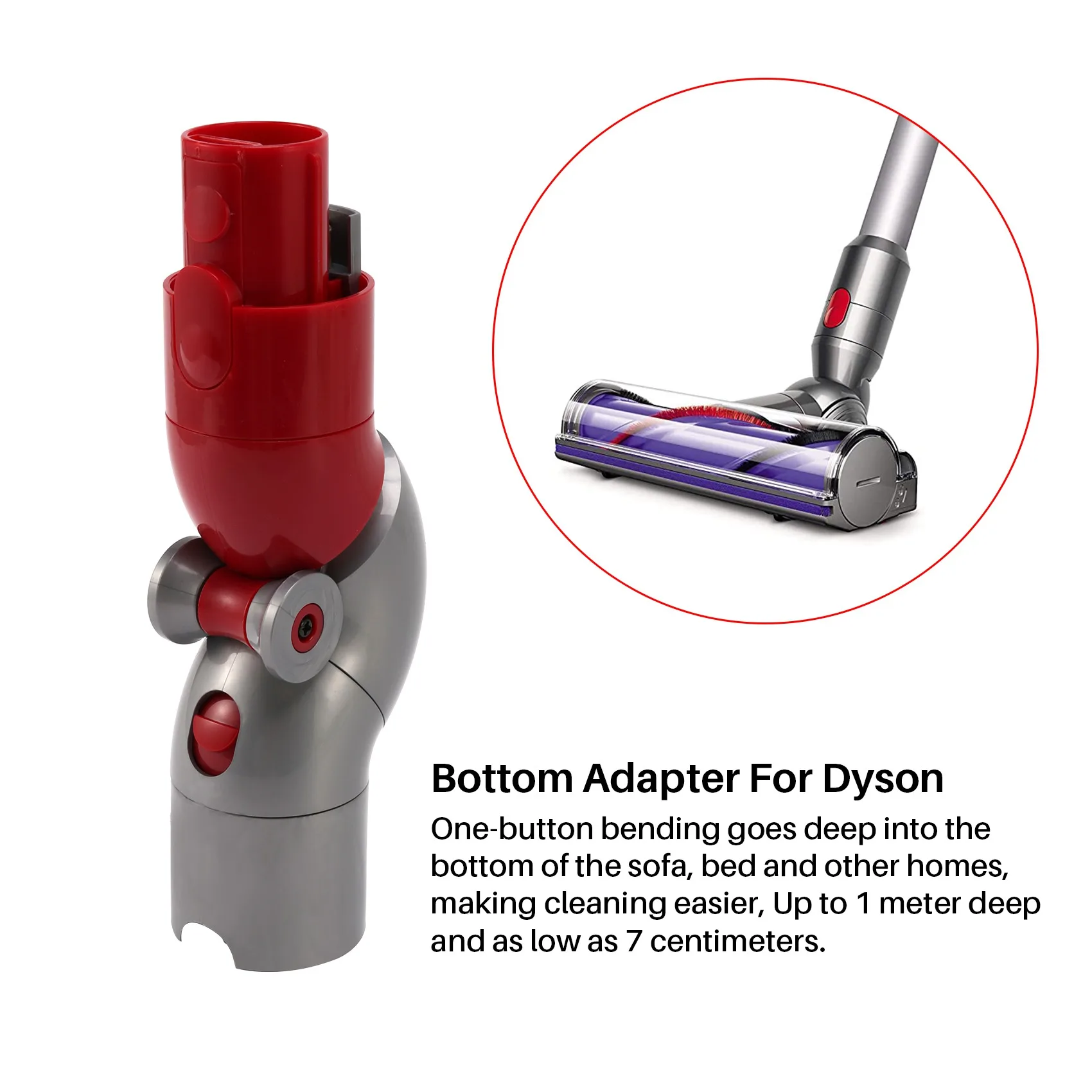 Bottom Adapter for Dyson V7 V8 V10 V11 Quick Release Tool Bottom Adapter 967762-01 Vacuum Cleaner Accessories