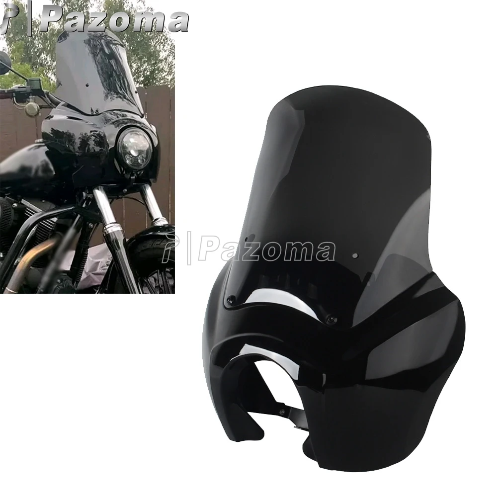 

Headlamp Fairing Cowl Motorcycle Front Headlight Windshield Cover Mask For Harley Softail Street Bob Standard Low Rider 2018-20