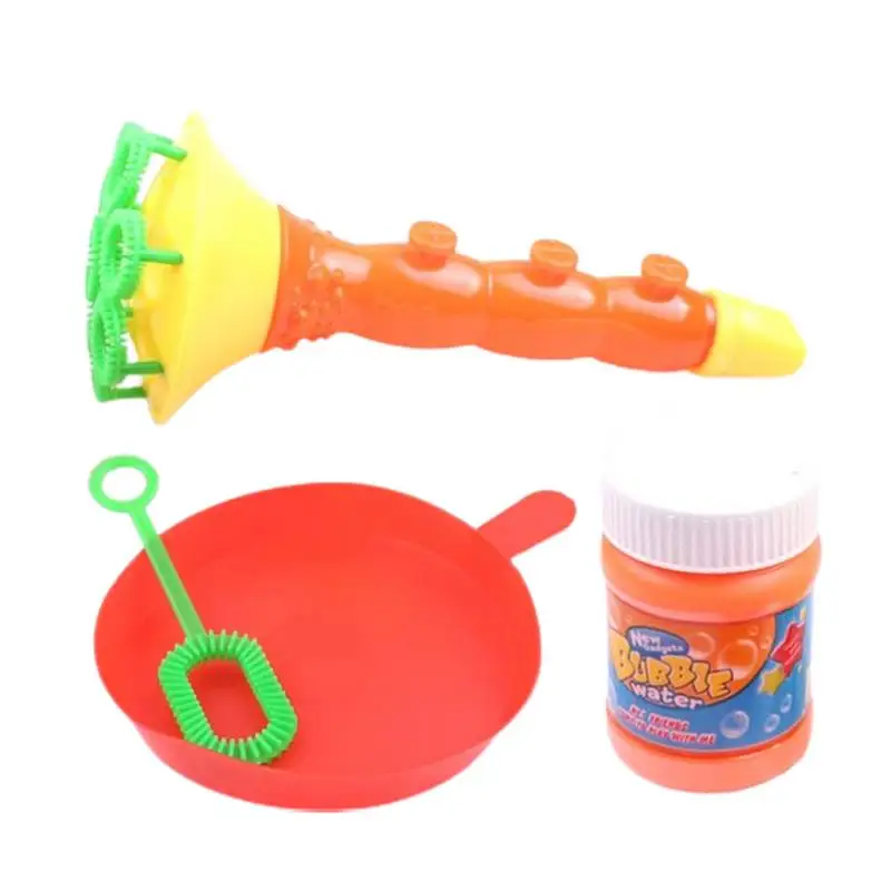 Baguettes à bulles en forme de trompent de saxophone pour enfants, souffleur à bulles, multi-têtes, jouets amusants, extérieur, jardin, mariage, déterminer