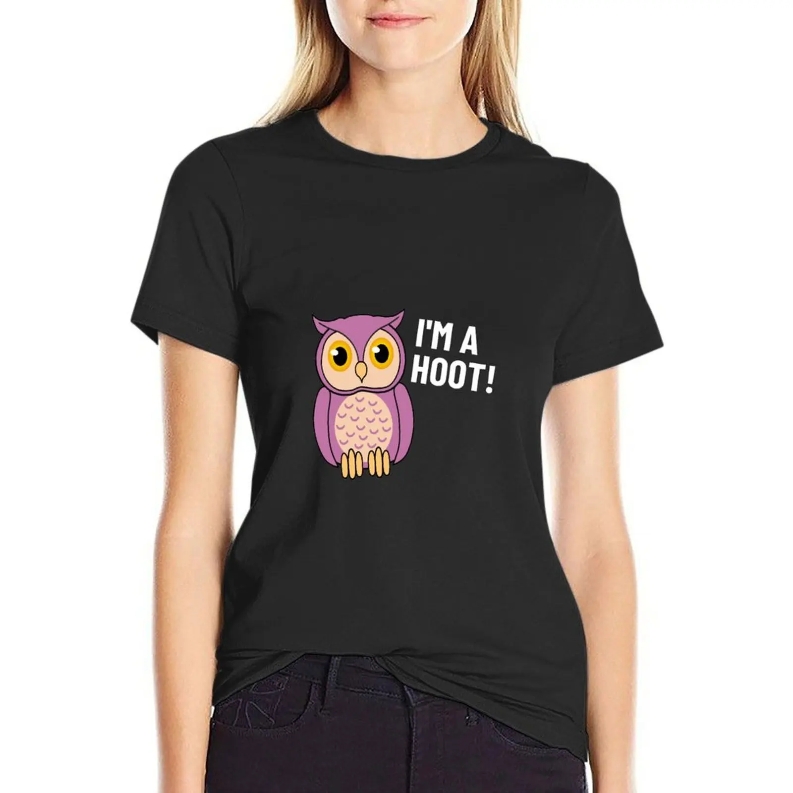 

I'm a hoot T-Shirt summer clothes sweat cute clothes female Womens graphic t shirts