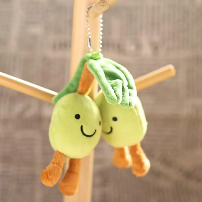 Oferta Especial: 1 Pieza Colgante de Peluche de Tomate Oliva, Muñeco de Fruta Triple Kawaii, Bonito Juguete de Vegetal para Llavero de Bolso y Decoración de Mochila