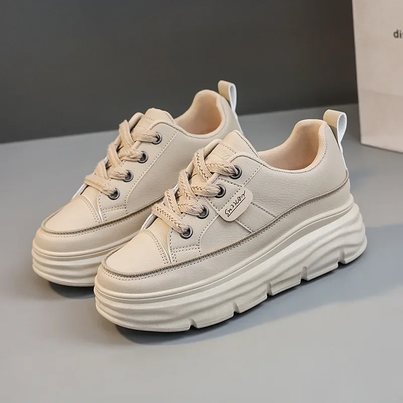 Marca de luxo mulher sapatos de plataforma de alta qualidade design novo confortável aumentar tênis casuais sapato plano ao ar livre feminino tênis de corrida