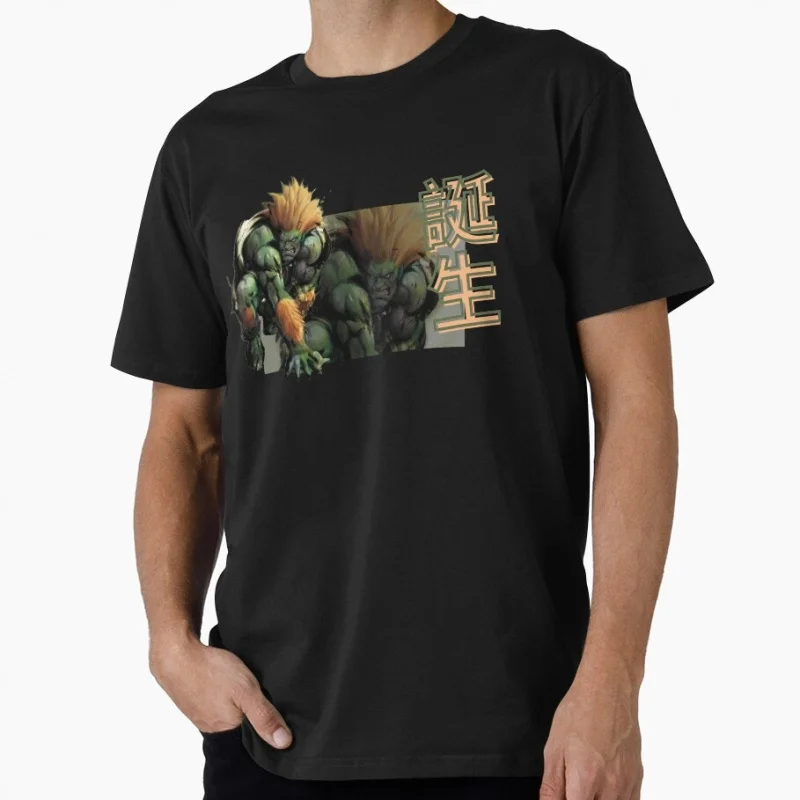 

Blanka Street Fighter Retro Combat Gift t shirt 0518 Arcade game Graphic Tee 100% cotton print Y2K Clothes All size Tops S-6XL