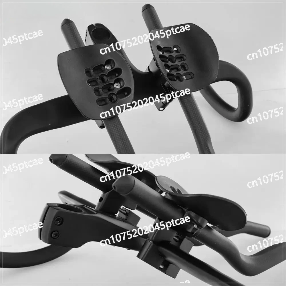 مقبض مسند المقود TT، مقبض راحة متكامل لدراجة الطريق، مصدات الرياح من ألياف الكربون للترياتلون