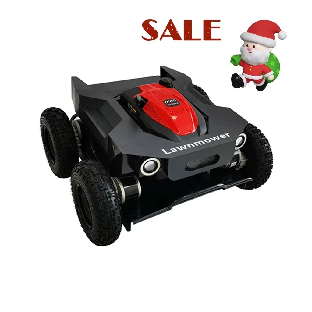 Promotion Wholesale 4-wheel drive Remote Control Lawn Mower oil/gas/electricity options for mow cut grass and plants