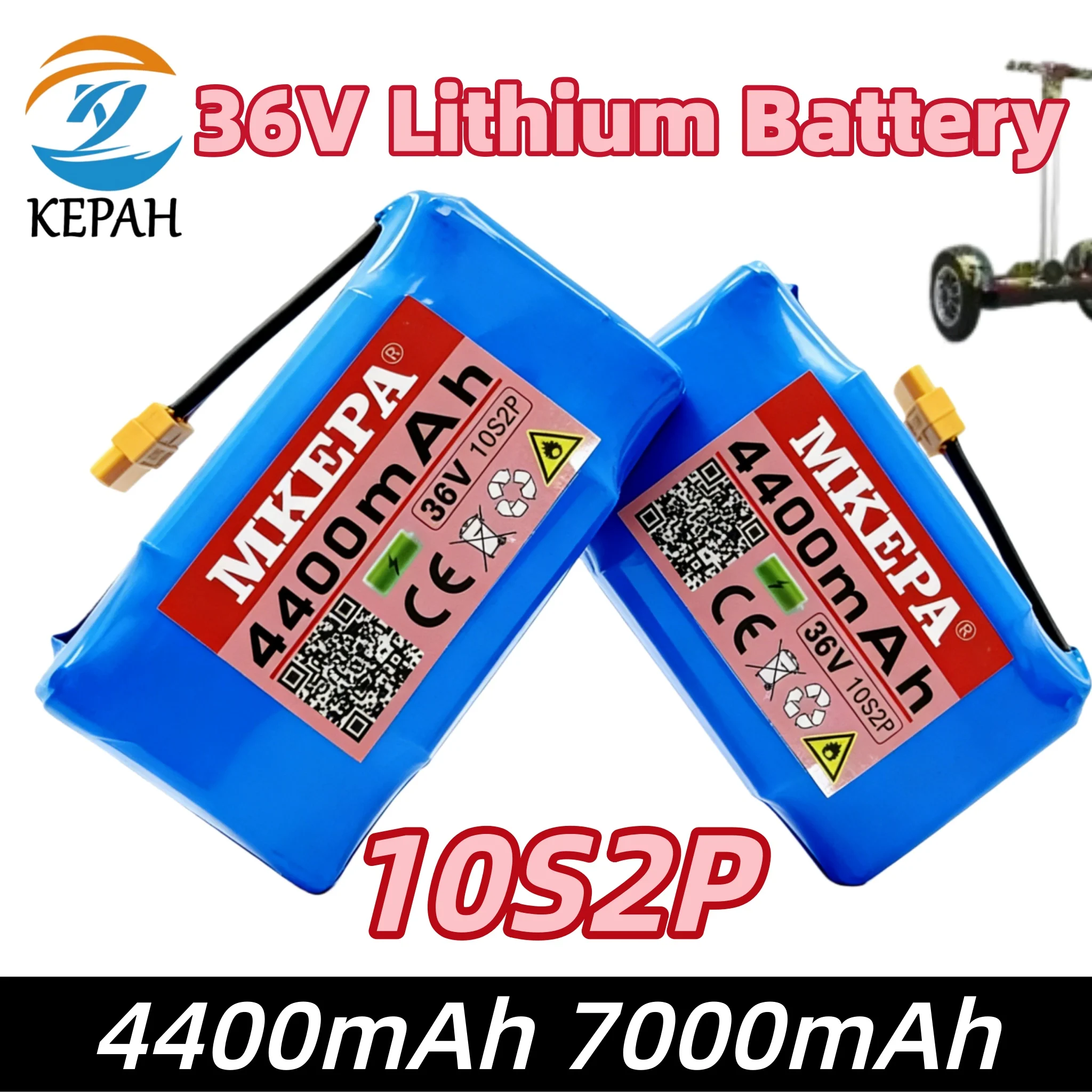 

36V 10S2P Rechargeable Lithium Battery｜4400/7000mAh for All Self-Balancing Scooter Models