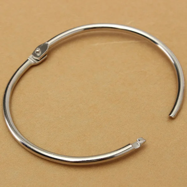 10 pz Metallo Argento Split Anelli Loop Hoop Cerniera Libro Binder Album Portachiavi