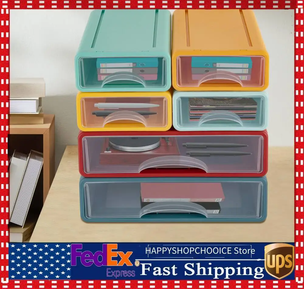 

6* органайзеры для настольных ящиков, свободно штабелируемые, классифицированные для хранения, высокая стабильность, органайзеры для настольных ящиков из полипропилена, прямоугольные