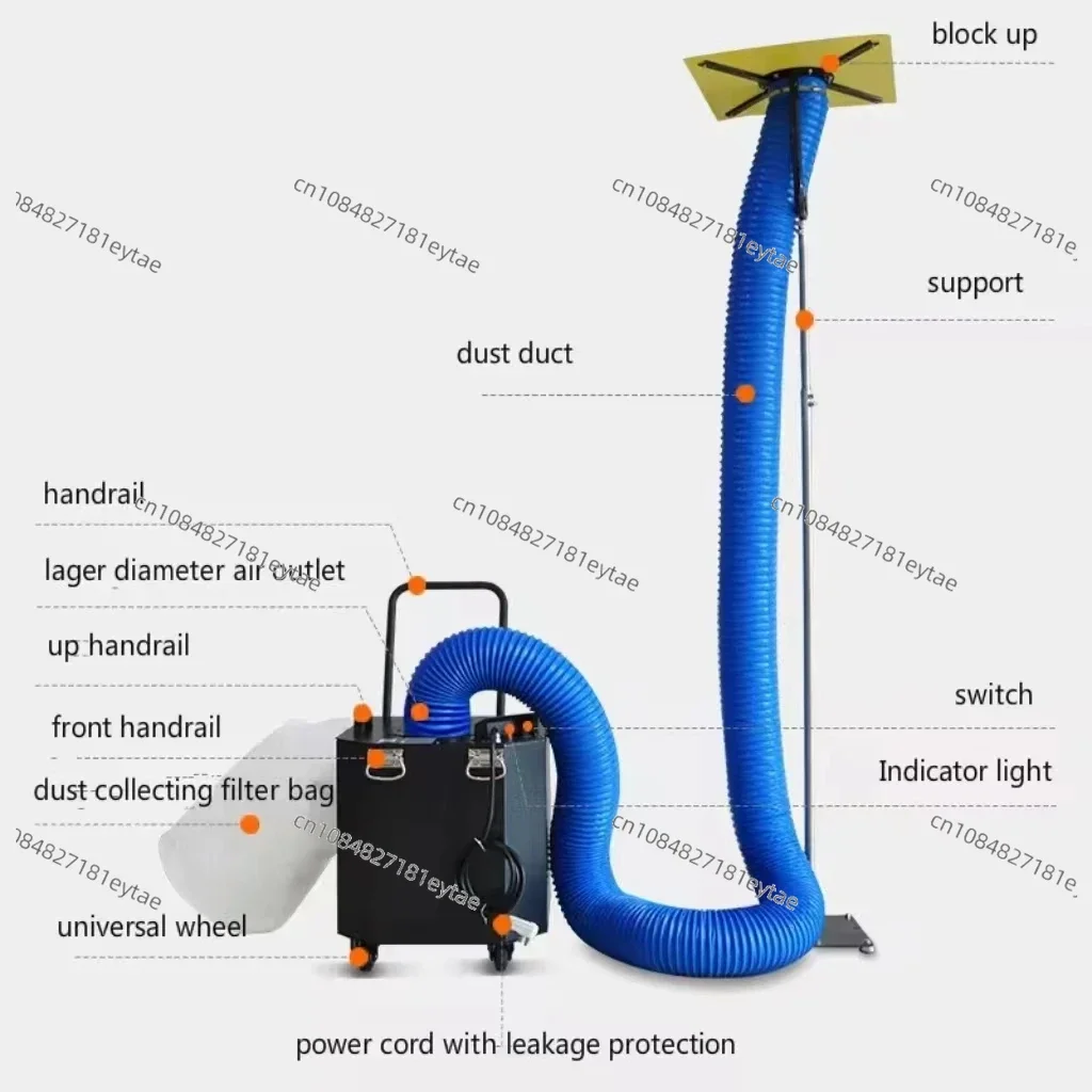 2200W Air duct cleaning vacuum dust collection negative air machine