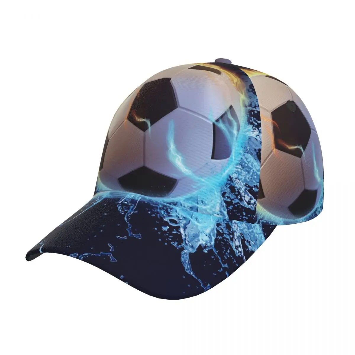 

Golf hat men Baseball Cap Sports Fiery Soccer Ball Casual Snapback Hat Fashion Outdoor Hip Hop Hats For Men Women Unisex