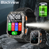 Blackview New GPS Smartwatch with LED Flashlight W80 Pro 900mAh 1.91'' TFT Display Bluetooth Outdoor Smart Watch for Men Women
