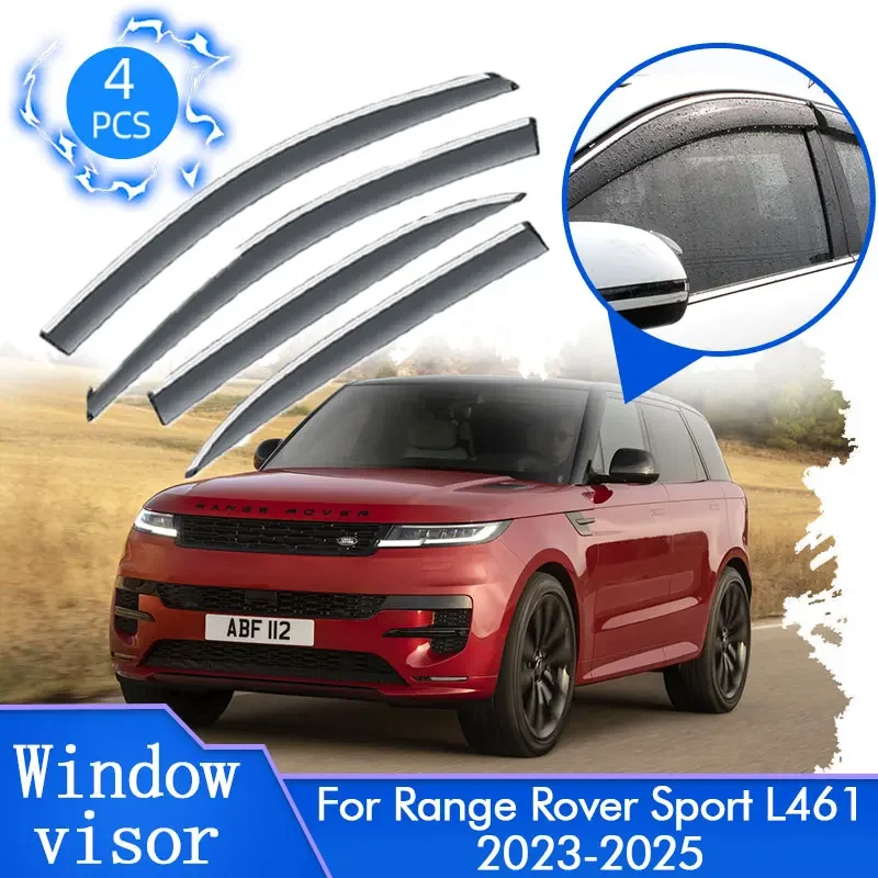 For Range Rover Sport MK3 L461 2023 2024 2025 Rain Sun Car Window Visors Deflector Awning Guard Cover Trim Protector Windshield