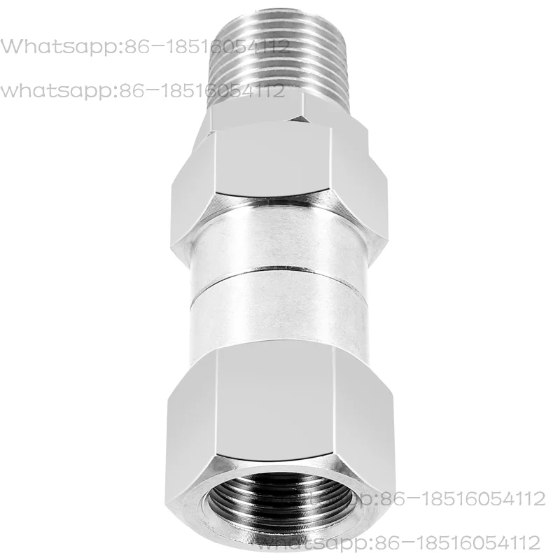 Pressure Washer Swivel, 3/8 Inch NPT Male Thread Fitting, 4500 PSI, For Pressure Washer (Stainless Steel)