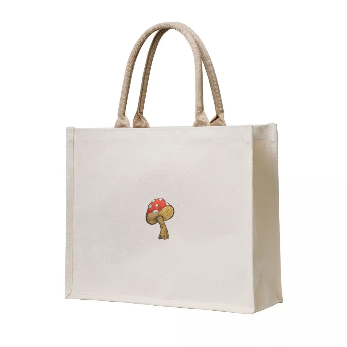 

Happy Mushroom Tote Bag shopper bag women canvas tote bag canvas Gift custom canvas