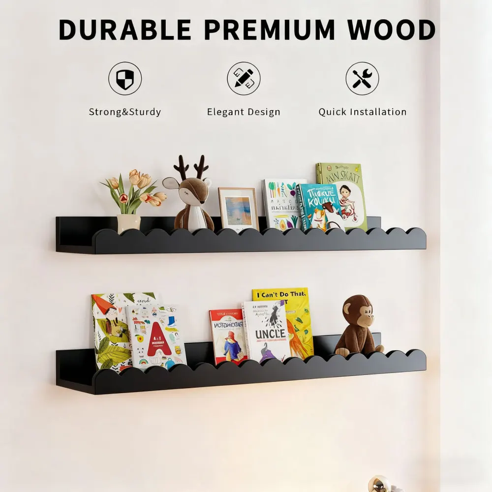 Minimalist Wall Hanging Shelf Organizer For Bookshelf Nursery Room Storage Rack Wood Plastic Board Floating Ledge Shelf