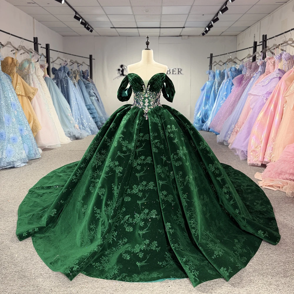 

Sweet Shimmery 15 Quinceanera Dresses 2026 Beaded Tulle Train Ball Gown Mexican Wedding Customized vestidos de 15 quinceañeras