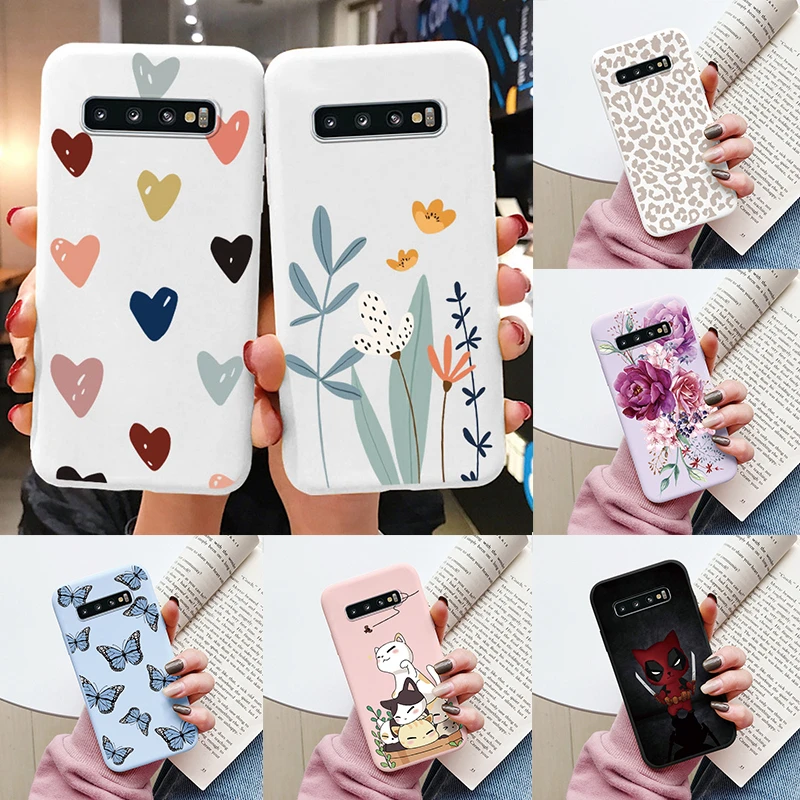 Case For Samsung Galaxy S10 S 10 Plus S10E Phone Cover Cute Cartoon Candy Painted Soft TPU Coque For Samsung S10 S10+ S10E Funda