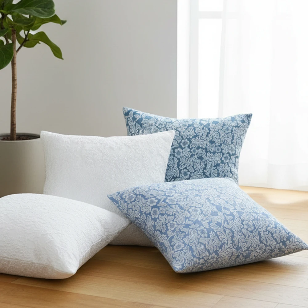 

BUYNOW жаккардовая наволочка с цветочным принтом, пасторальный свежий коттедж, гостиная, диван, повседневные чехлы для подушек для вечеринок, домашний декор, cojines para sala