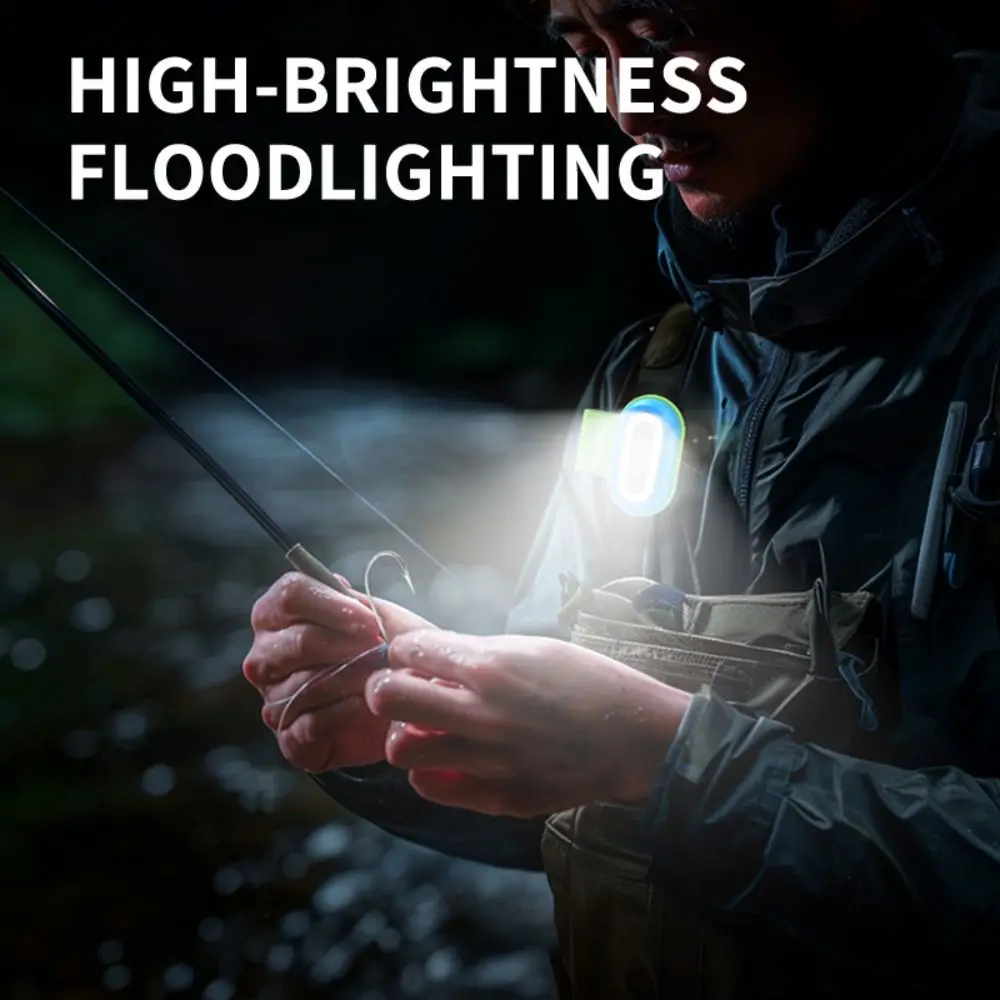 4 Lighting Modes Multifunctional Fishing Light Magnetic Attraction Clip Fishing Rod Light Power Display Plastics Warning Light