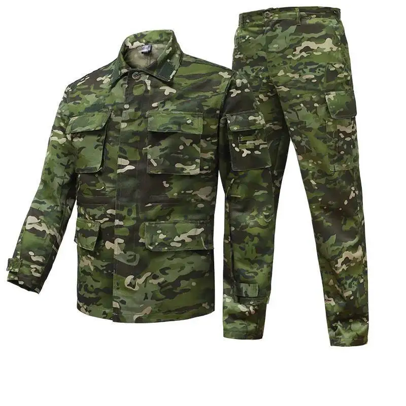 

Camouflage Tactical Uniform Suit Men Outdoor Combat Training Military Clothes Shirt Pants Hunting Clothing Work Wear Piece Set
