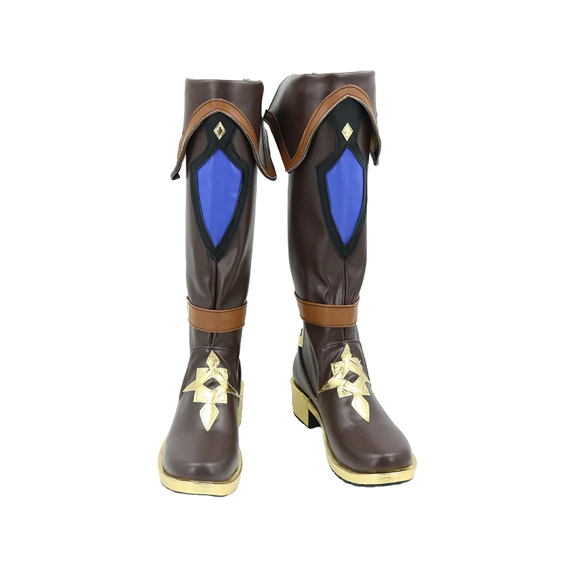 Game Genshin Impact Cosplay Alberich Kaeya Cosplay Shoes Anime Halloween Party Costumes Props Adult Men Boots